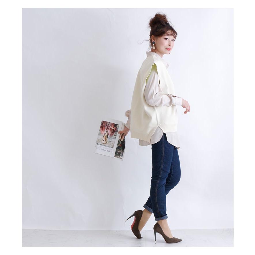 トップス セット ベージュ 長袖 ベスト 秋 冬 オフィスカジュアル 体型カバー 同窓会 およばれ レディース レディス サワアラモード 洋服 30代 Mode 5551 Sawa A La Mode サワアラモード 通販 Yahoo ショッピング