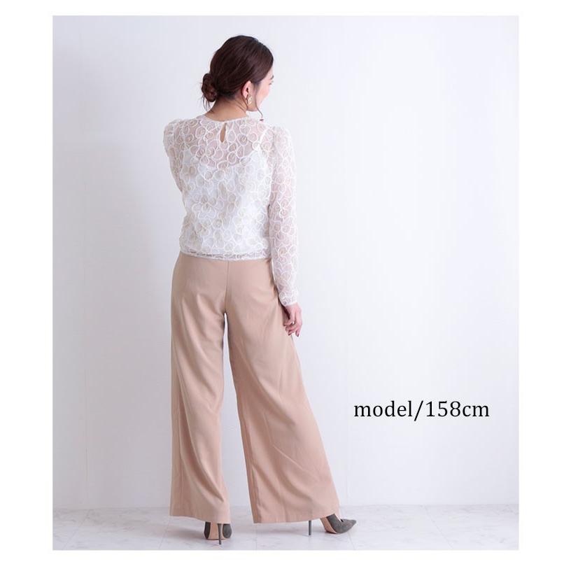 刺繍入りシフォンのブラウス トップス インナー付き ホワイト 長袖 刺繍 春コーデ レディース レディス サワアラモード 大人 可愛い 洋服 30代 40代 50代 60代 Mode 62 Sawa A La Mode サワアラモード 通販 Yahoo ショッピング