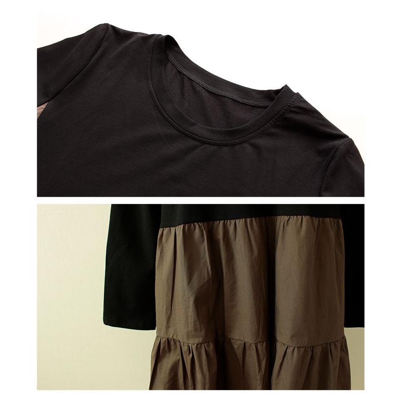 ワンピース レディース 長袖 Aライン カーキ ブラック 黒 ドッキング 切り替え 秋コーデ 春服 秋服 冬服 サワアラモード 大人 可愛い 洋服 30代 40代 50代 60代 Mode 6616 Sawa A La Mode サワアラモード 通販 Yahoo ショッピング