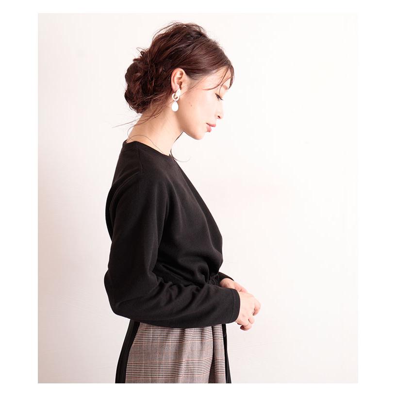 ワンピース レディース ブラック 長袖 ミモレ丈 秋 冬 お洒落 綺麗め オフィスカジュアル 大人可愛い 大人 可愛い 30代 40代 50代 60代 サワアラモード Mode 6639 Sawa A La Mode サワアラモード 通販 Yahoo ショッピング