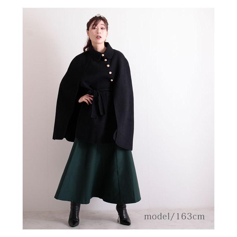 レディース アウター コート ポンチョ ブラック 春 秋 冬 お洒落 綺麗め オフィスカジュアル 大人可愛い 大人 可愛い 30代 40代 50代 60代 サワアラモード Mode 60 Sawa A La Mode サワアラモード 通販 Yahoo ショッピング