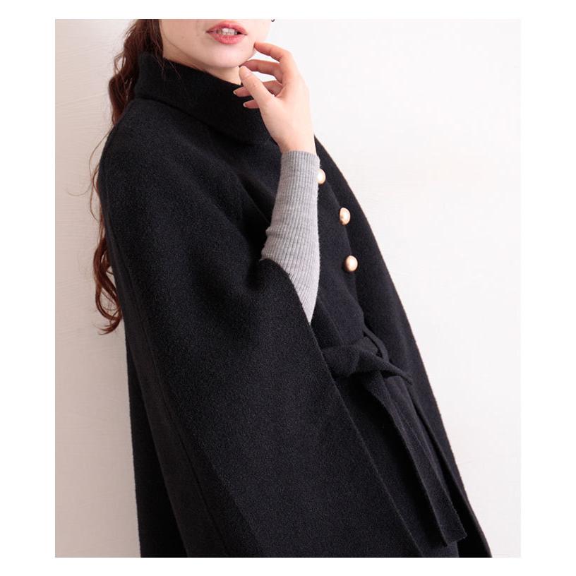 レディース アウター コート ポンチョ ブラック 春 秋 冬 お洒落 綺麗め オフィスカジュアル 大人可愛い 大人 可愛い 30代 40代 50代 60代 サワアラモード Mode 60 Sawa A La Mode サワアラモード 通販 Yahoo ショッピング