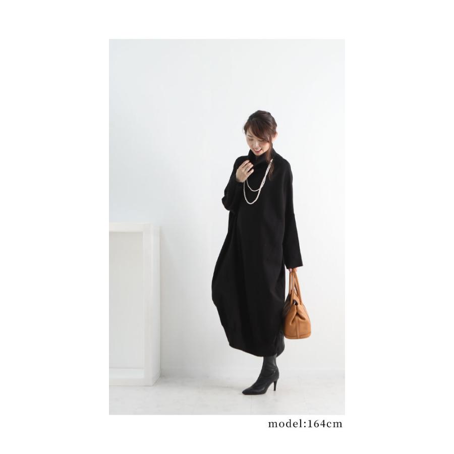 レディース ワンピース ブラック 黒 紫 パープル ロング丈 足首丈