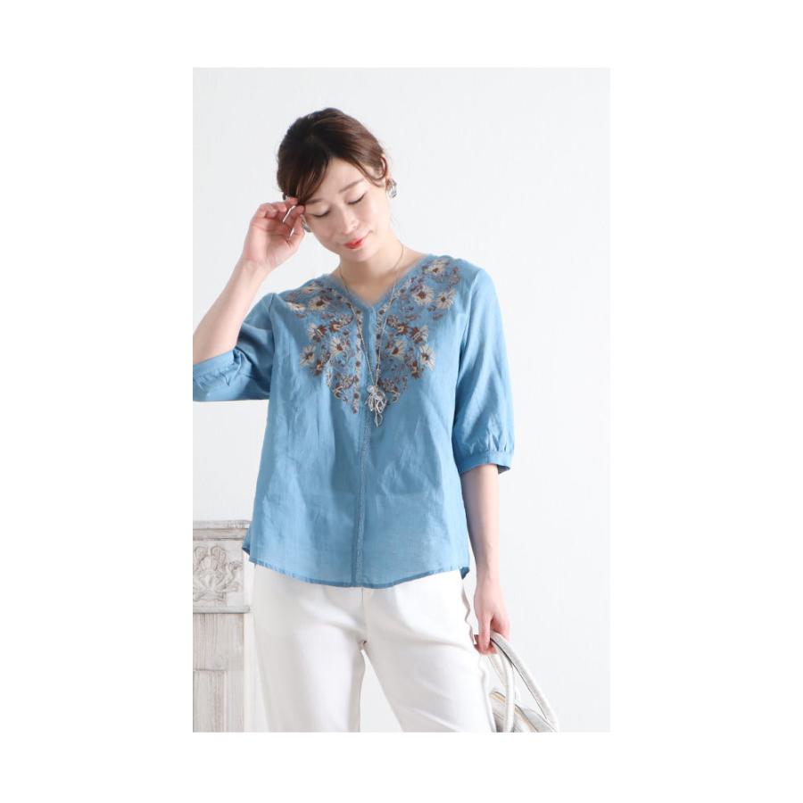 Sawa a la mode レディース トップス ブラウス シャツ ブルー 5 Sawa a la mode レディース トップス ブラウス シャツ ブルー 5