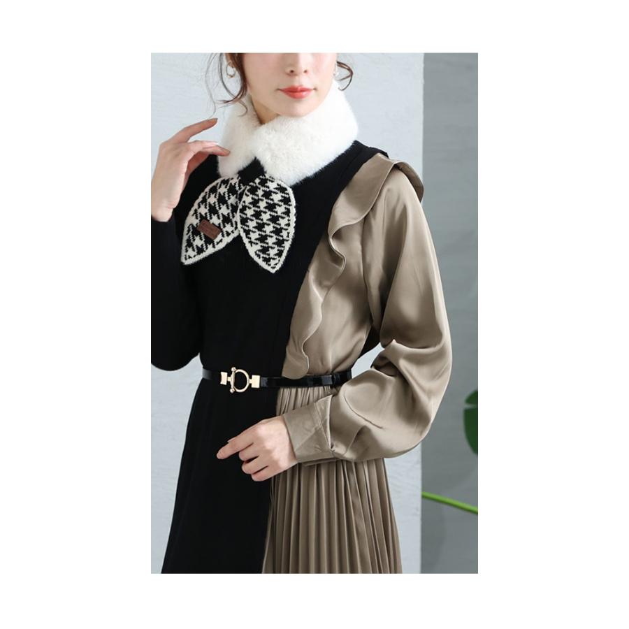 Sawa a la mode レディース 小物 マフラー ストール 黒 ティ Sawa a la mode レディース 小物 マフラー ストール 黒 ティ