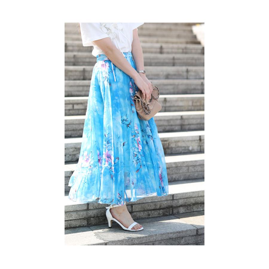 Sawa a la mode レディース ボトムス スカート 青 ブルー 緑 Sawa a la mode レディース ボトムス スカート 青 ブルー 緑