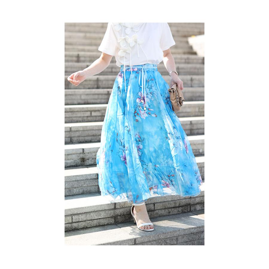 Sawa a la mode（サワアラモード） レディース ボトムス スカート 青