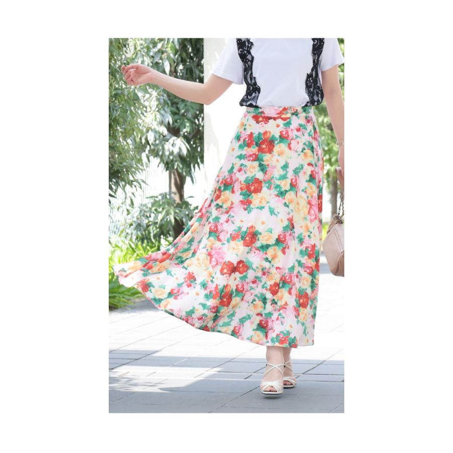 Sawa a la mode レディース ボトムス スカート 花柄 ロング丈 Sawa a la mode レディース ボトムス スカート 花柄 ロング丈