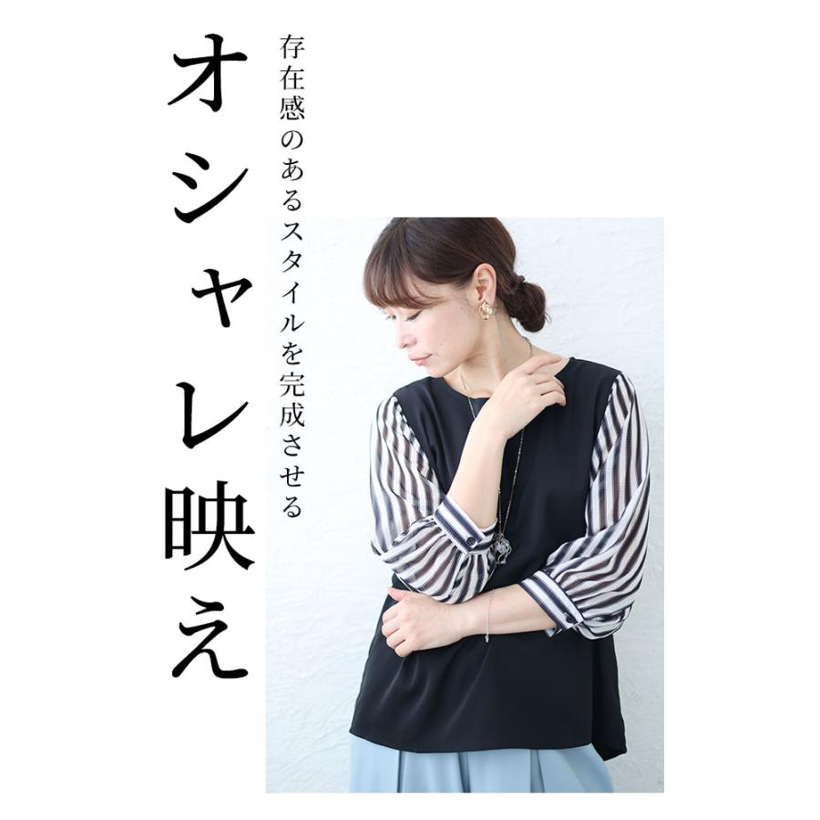 ジーフォア ゴルフ レディース トップス 半袖 Tシャツ ストライプ 黒 ジーフォア ゴルフ レディース トップス 半袖 Tシャツ