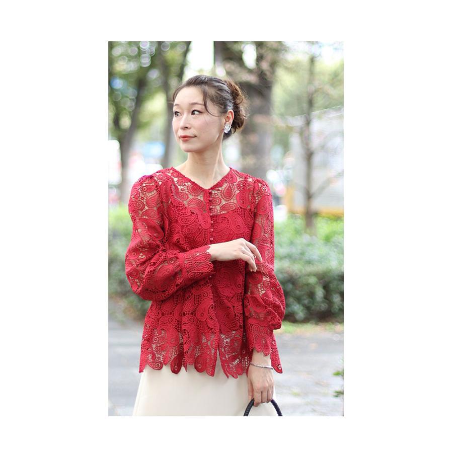 レディース 花柄 ノースリーブ トップス 赤 春服 夏服 おしゃれ