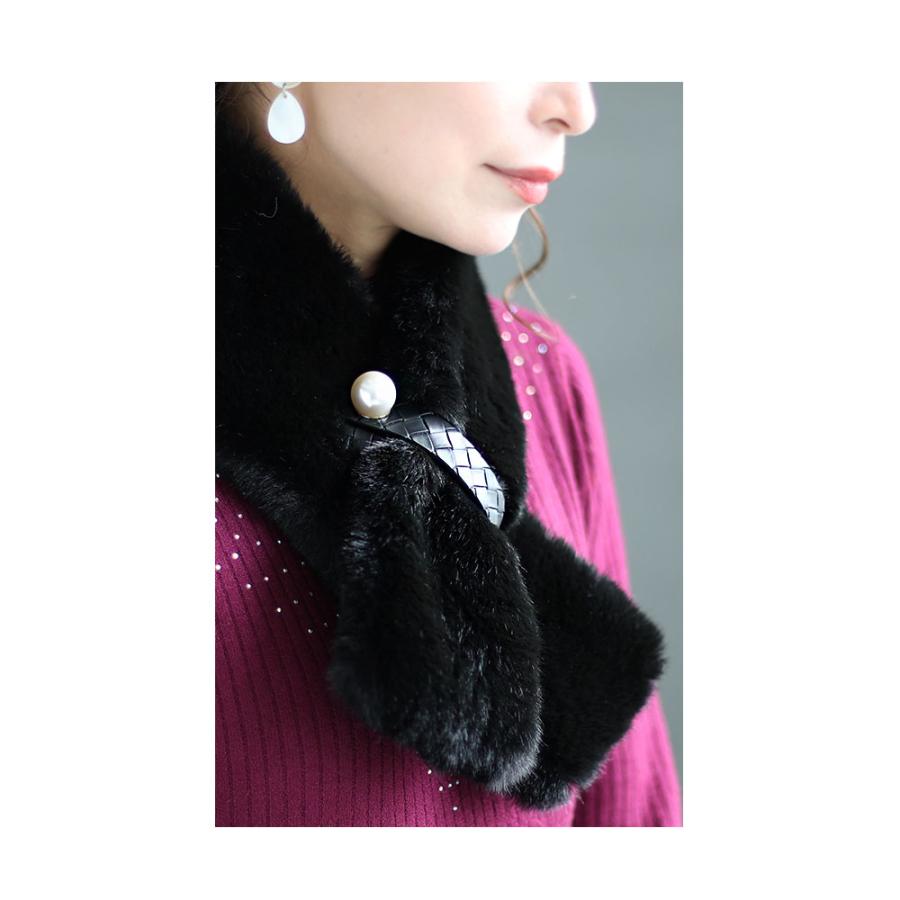 Sawa a la mode レディース 小物 マフラー ティペット 黒 Sawa a la mode レディース 小物 マフラー ティペット 黒