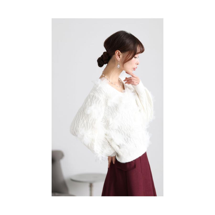 Sawa a la mode レディース トップス ニット セーター ピンク 白 Sawa a la mode レディース トップス ニット セーター ピンク 白