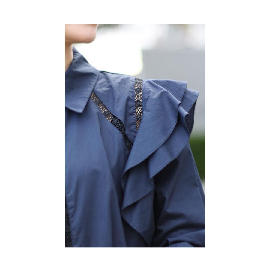 Sawa a la mode レディース トップス ブラウス シャツ 紺 Sawa a la mode レディース トップス ブラウス シャツ 紺