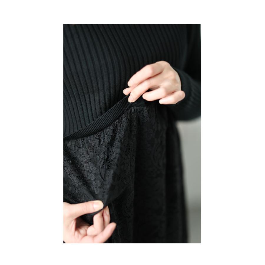 Sawa a la mode レディース ワンピース ニット 黒 ブラック Sawa a la mode レディース ワンピース ニット 黒 ブラック