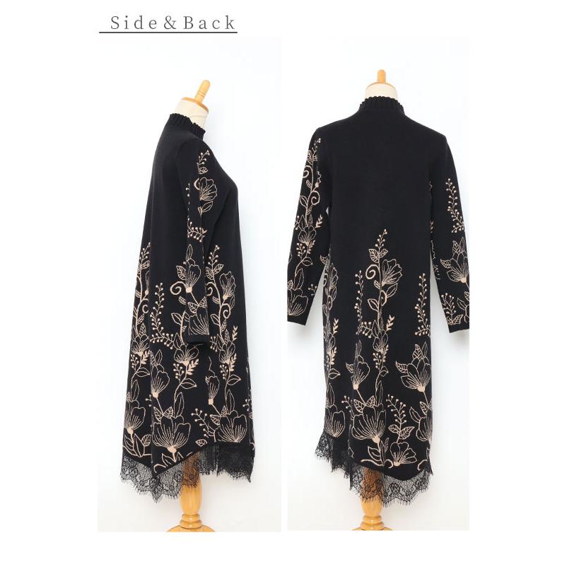 Sawa a la mode レディース ワンピース ニット 黒 ブラック Sawa a la mode レディース ワンピース ニット 黒 ブラック