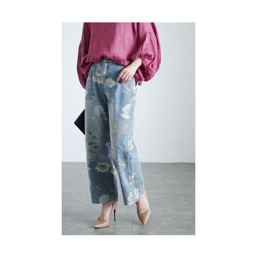 Sawa a la mode レディース ボトムス パンツ 花柄 ロング丈 Sawa a la mode レディース ボトムス パンツ 花柄 ロング丈