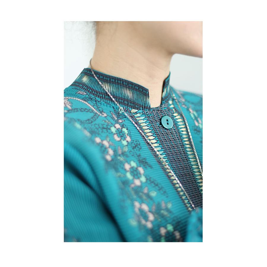 Sawa a la mode レディース トップス チュニック 緑 グリーン 花 Sawa a la mode レディース トップス チュニック 緑 グリーン 花