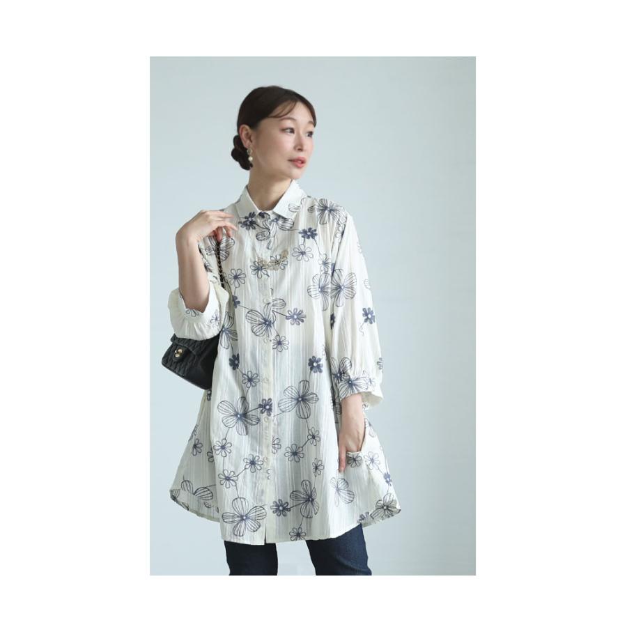 Sawa a la mode レディース チュニック シャツ 羽織り ホワイト Sawa a la mode レディース チュニック シャツ 羽織り ホワイト