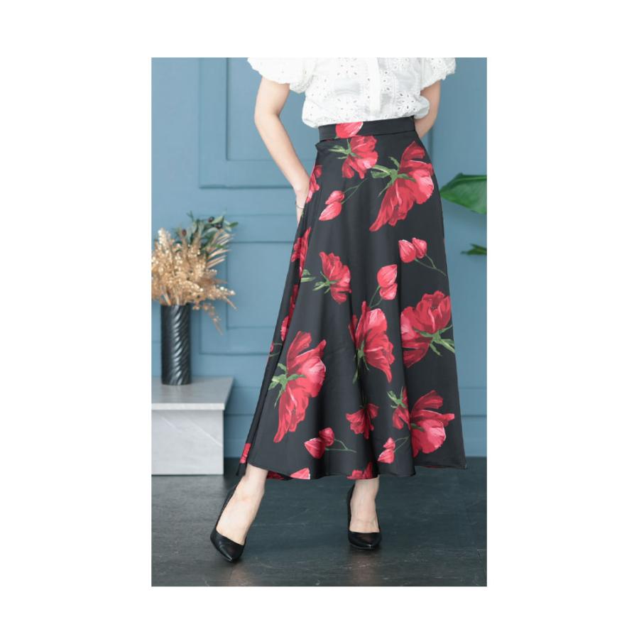 Sawa a la mode レディース ボトムス スカート 花柄 ロング丈 足首丈 