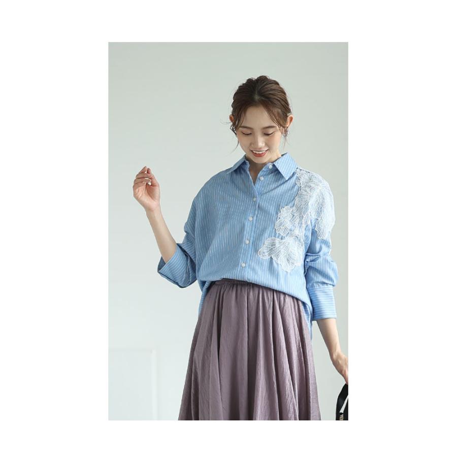 Sawa a la mode レディース トップス ブラウス シャツ 青 ブルー Sawa a la mode レディース トップス ブラウス シャツ 青 ブルー