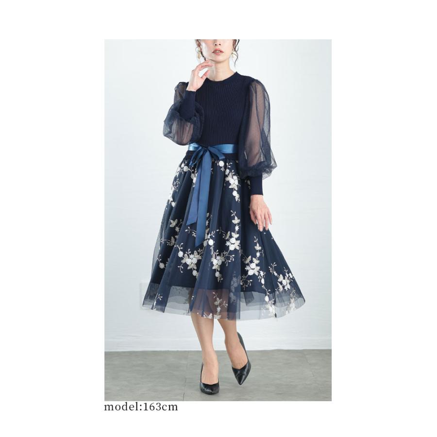 Sawa a la mode レディース ワンピース ドレス 紺 ネイビー 長袖 Sawa a la mode レディース ワンピース ドレス 紺 ネイビー 長袖