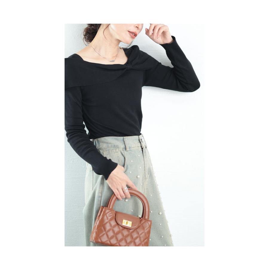 Sawa a la mode レディース トップス ニット セーター 黒 Sawa a la mode レディース トップス ニット セーター 黒