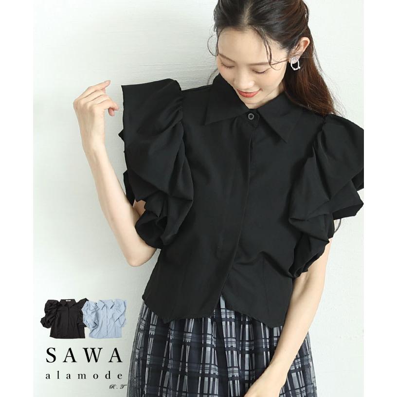 Sawa a la mode（サワアラモード） レディース トップス ブラウス 黒