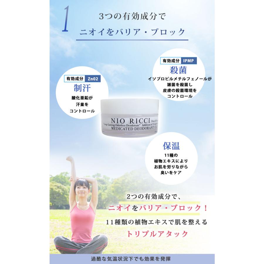 2個です^^　秋にも油断できない！匂リッチクリーム30g 匂リッチクリーム 美容 デオドラント 30g 制汗クリーム ワキガ