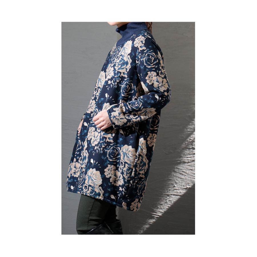 Sawa a la mode レディース トップス チュニック 長袖 花柄 バラ Sawa a la mode レディース トップス チュニック 長袖 花柄 バラ