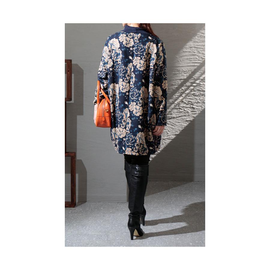 Sawa a la mode レディース トップス チュニック 長袖 花柄 バラ Sawa a la mode レディース トップス チュニック 長袖 花柄 バラ