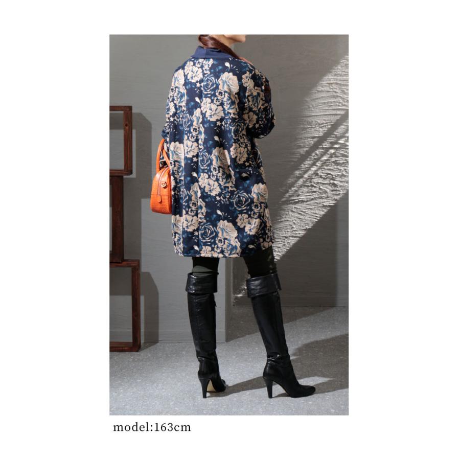 Sawa a la mode レディース トップス チュニック 長袖 花柄 バラ Sawa a la mode レディース トップス チュニック 長袖 花柄 バラ