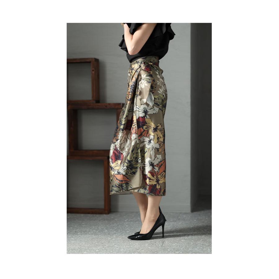 Sawa a la mode レディース スカート ボタニカル柄 花柄 ラップ Sawa a la mode レディース スカート ボタニカル柄 花柄 ラップ