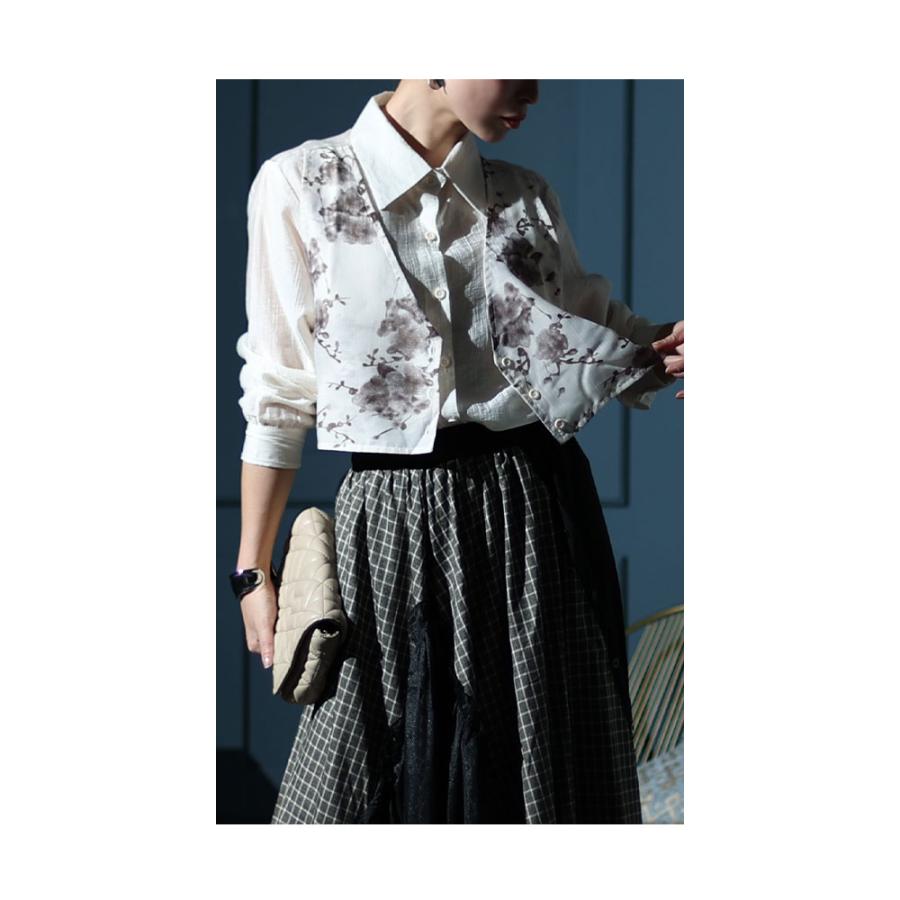 Sawa a la mode レディース トップス ブラウス 花柄 無地 Sawa a la mode レディース トップス ブラウス 花柄 無地