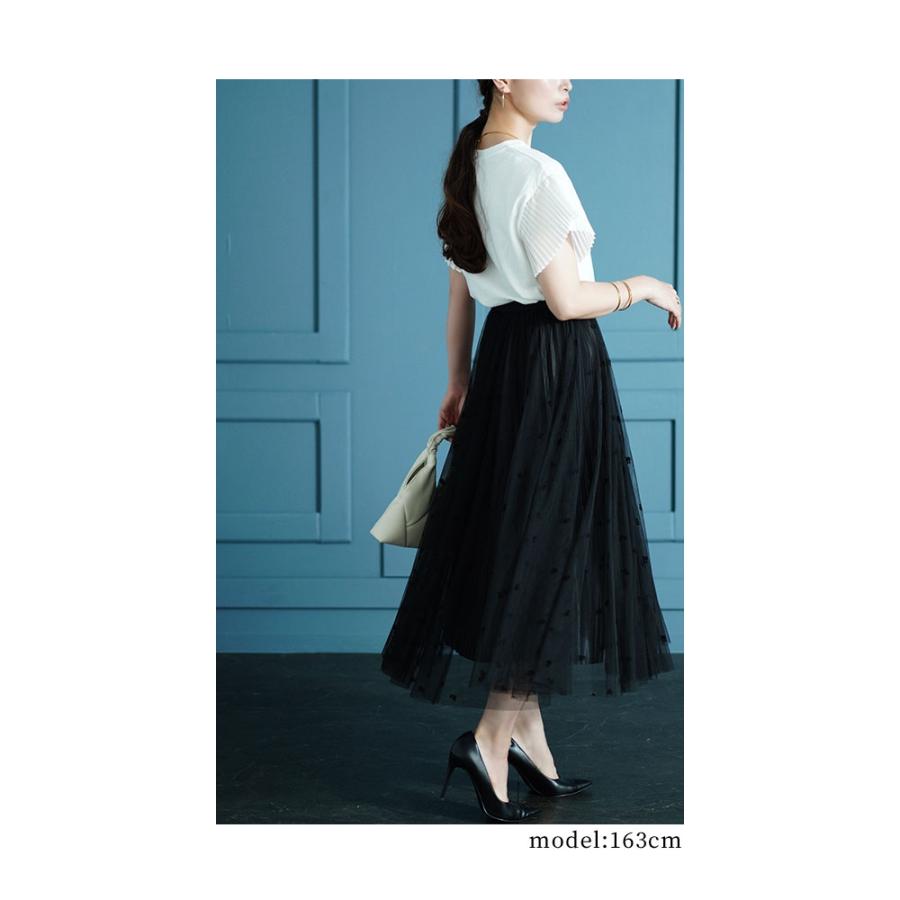 Sawa a la mode スカート レディース 花柄 ドット フレア