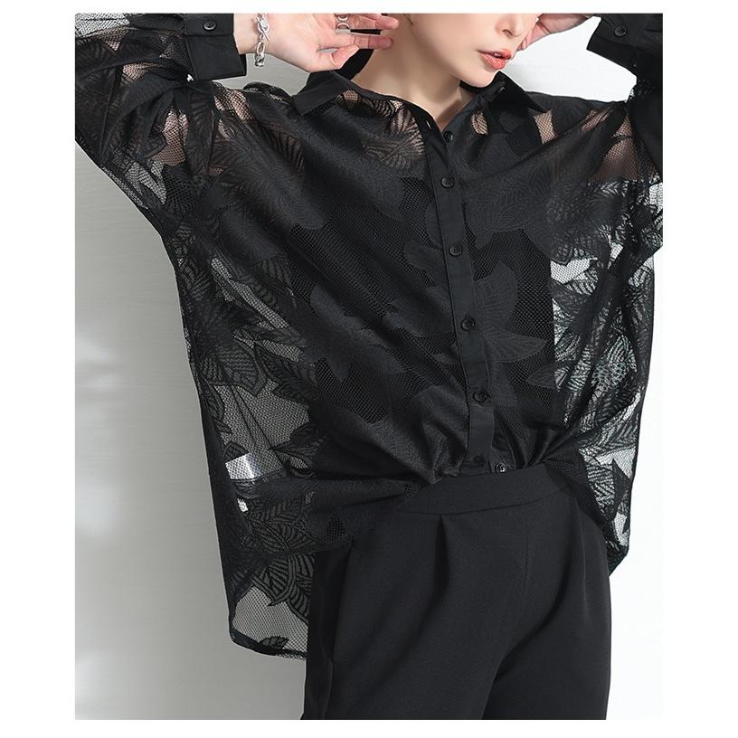 ✨新品❤️トーガアーカイブ 総レース　シャツ　ブラウス　長袖　ドレスシャツ　大きめ Sawa a la mode レディース トップス シャツ ブラウス