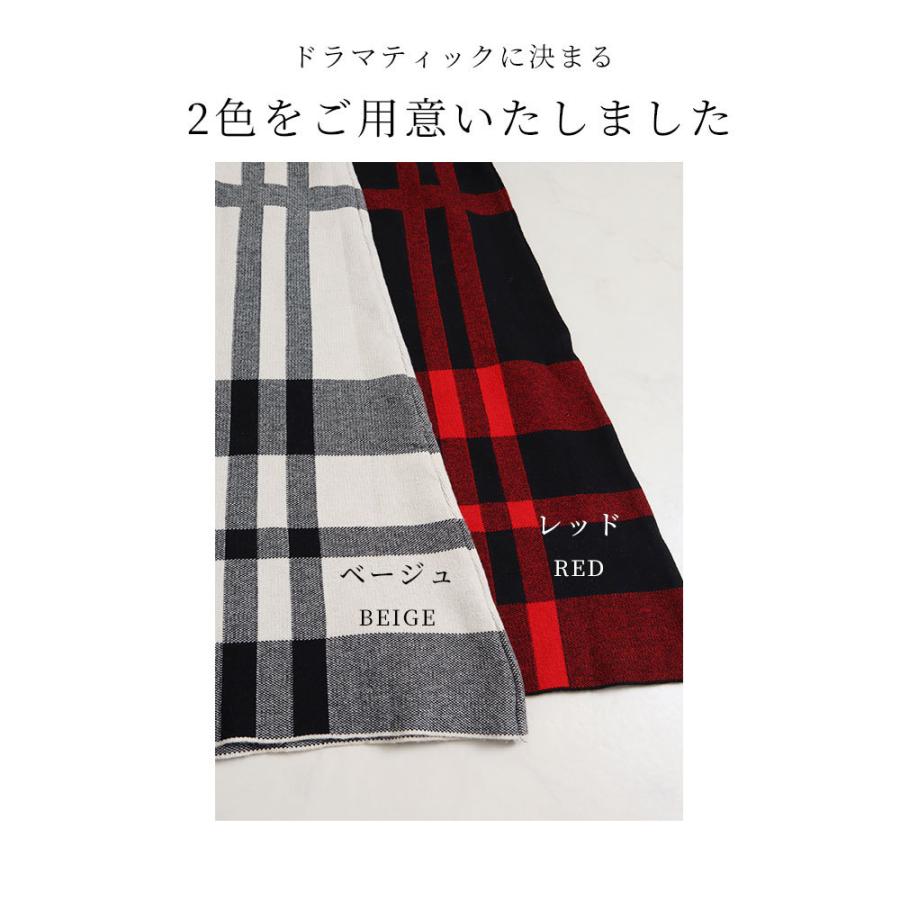 Sawa a la mode タータンチェックニットワンピース レディース