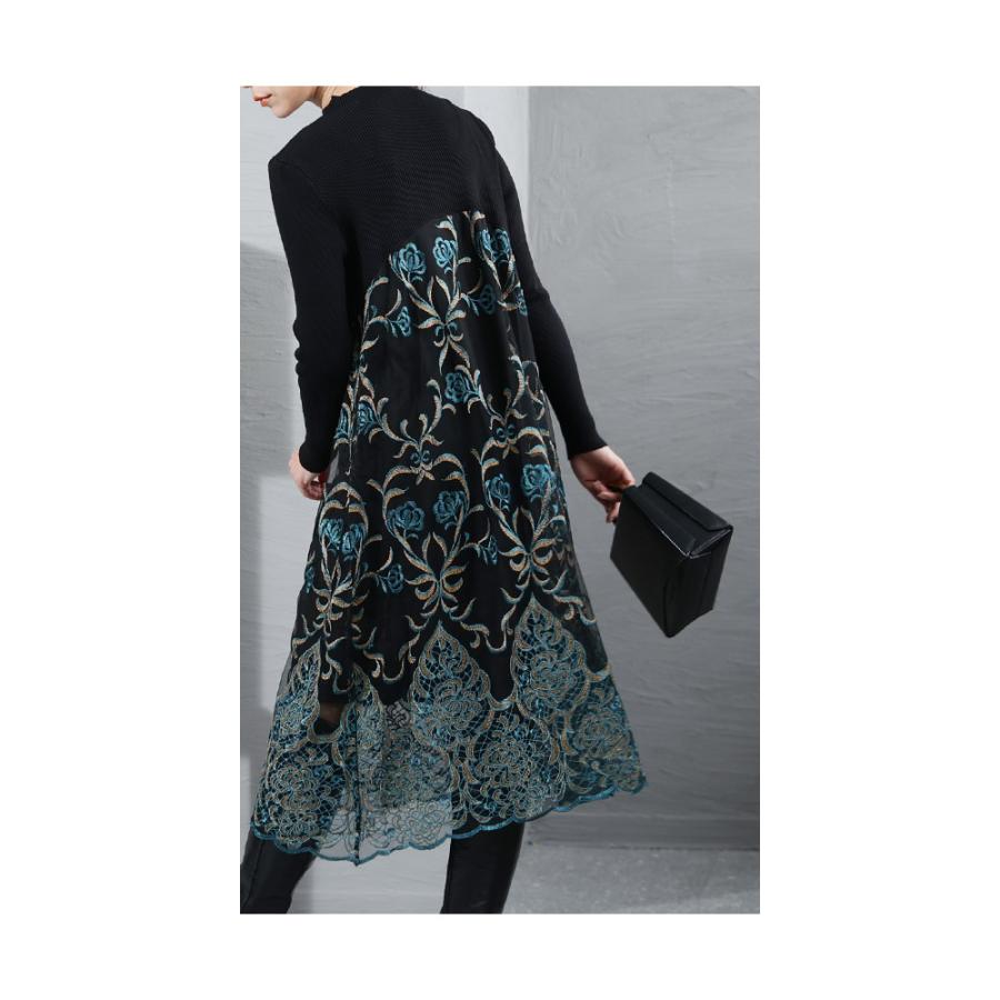 Sawa a la mode ワンピース レディース 長袖 ニット チュール Sawa a la mode ワンピース レディース 長袖 ニット チュール