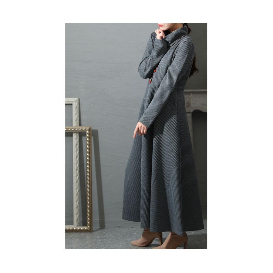 Sawa a la mode ワンピース レディース ハイネック 長袖 リブ Sawa a la mode ワンピース レディース ハイネック 長袖 リブ