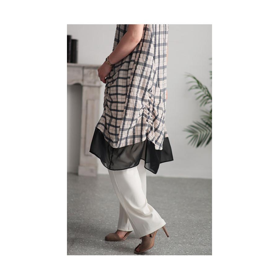 Sawa a la mode レディース チュニック トップス ノースリーブ 