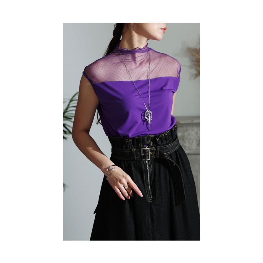 ご購入者様決定 [BLACK by moussy]レース ベアトップ 紫色 インナー トップス ご購入者様決定 [BLACK by moussy]レース ベアトップ 紫色 インナー