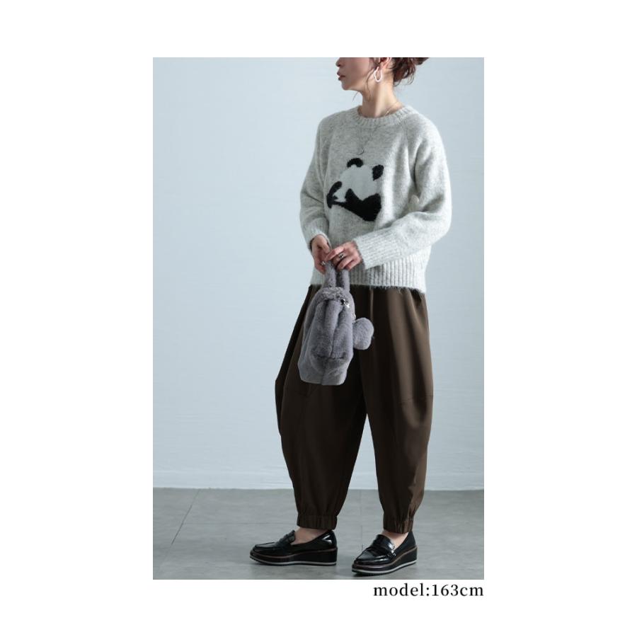 新品　佐藤繊維　素敵なダークグレー レースニットパンツ 新品 佐藤繊維 素敵なダークグレー レースニットパンツ