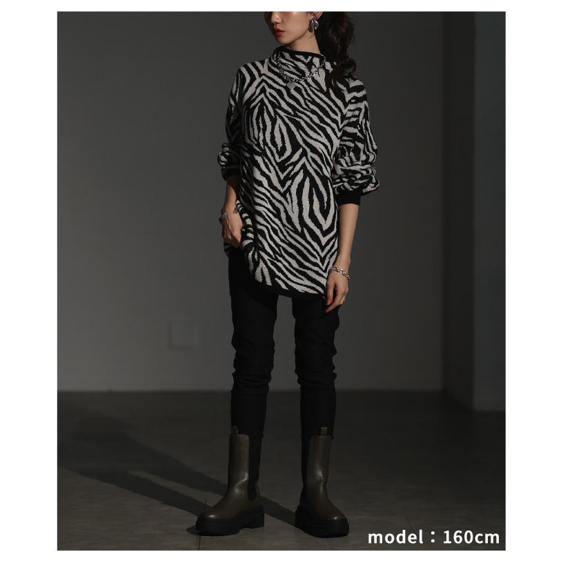 Sawa a la mode レディース トップス ニット セーター ゼブラ柄