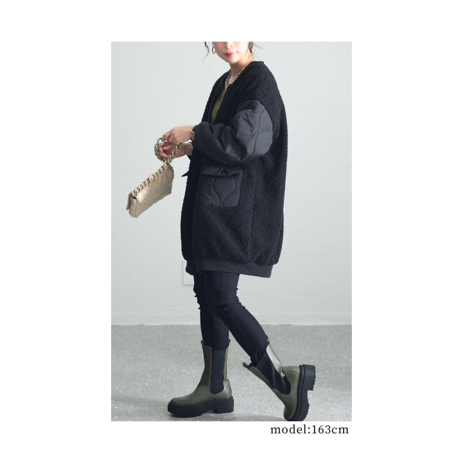 Sawa a la mode レディース アウター ジャケット ボア キルティング