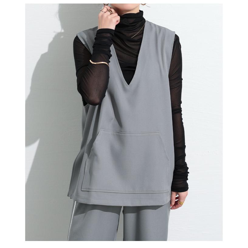 Sawa a la mode レディース ベスト ジレ ノースリーブ 重ね着 Sawa a la mode レディース ベスト ジレ ノースリーブ 重ね着