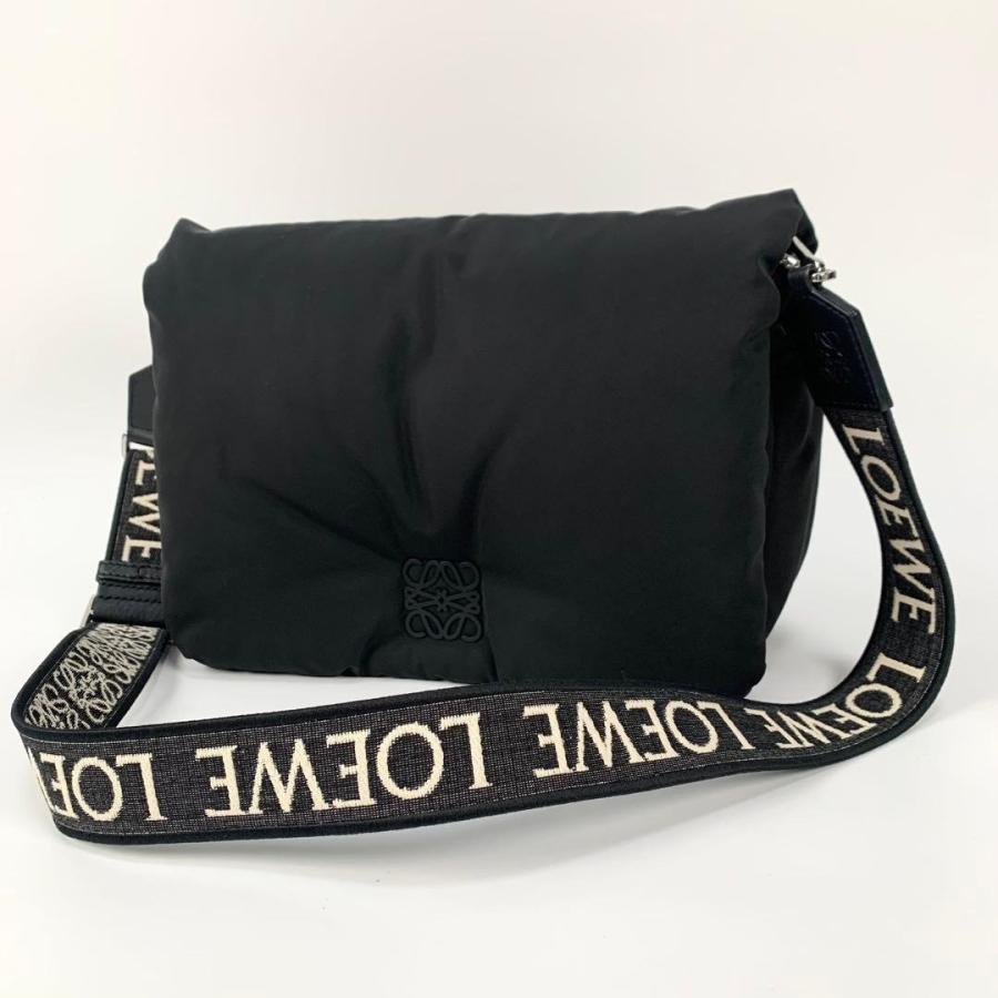 LOEWE（ロエベ） ゴヤ ショルダーバッグ ナイロン レザー ブラック