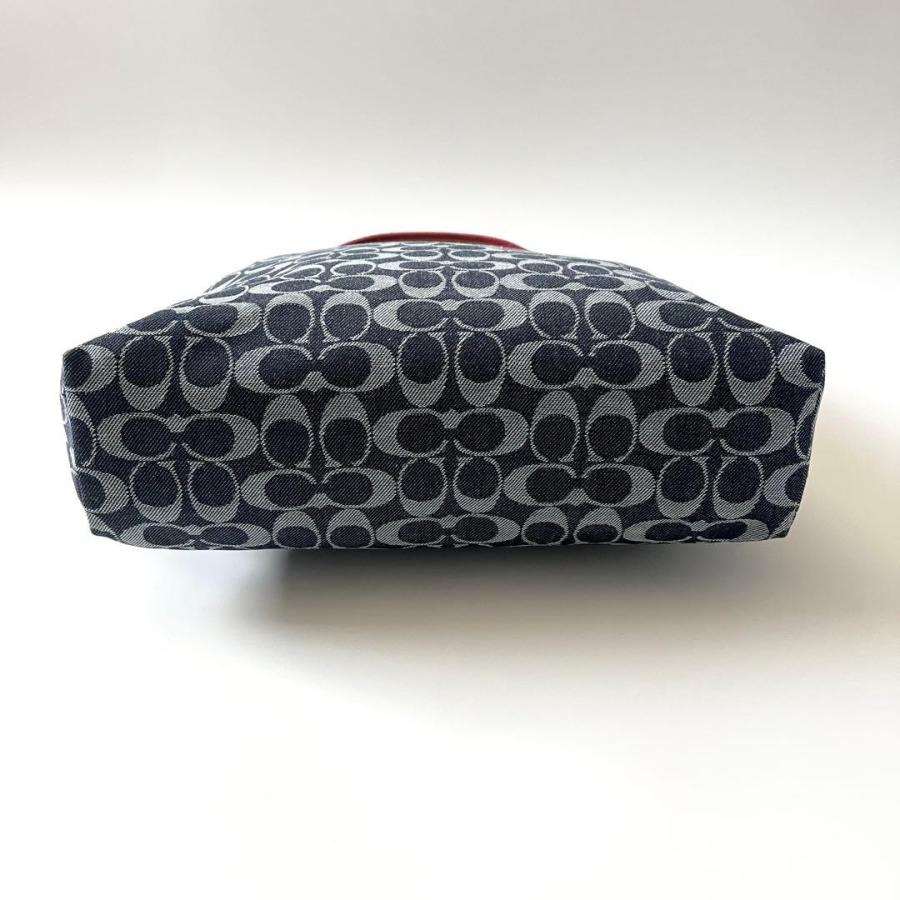 COACH（コーチ） トートバッグ シグネチャー デニム キャンバス ブルー