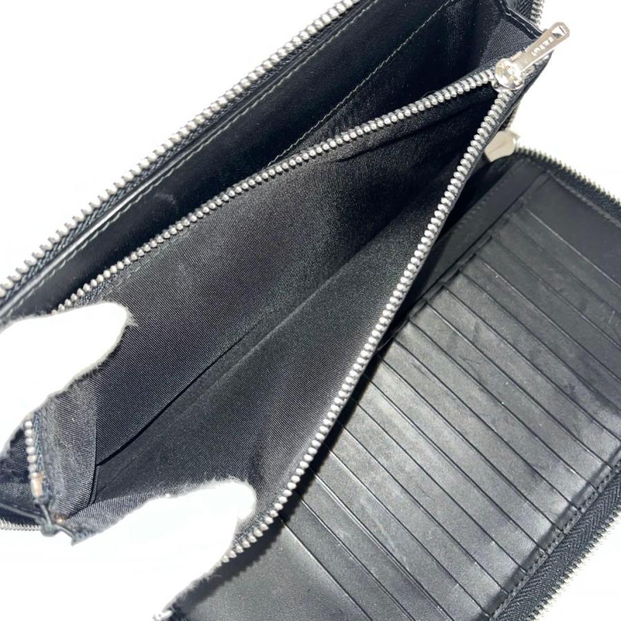 極美品 LOEWE レザー 折り財布 ラウンドファスナー アナグラム ブラック LOEWE ロエベ アナグラム ラウンドファスナー 二つ折り財布 ブラック