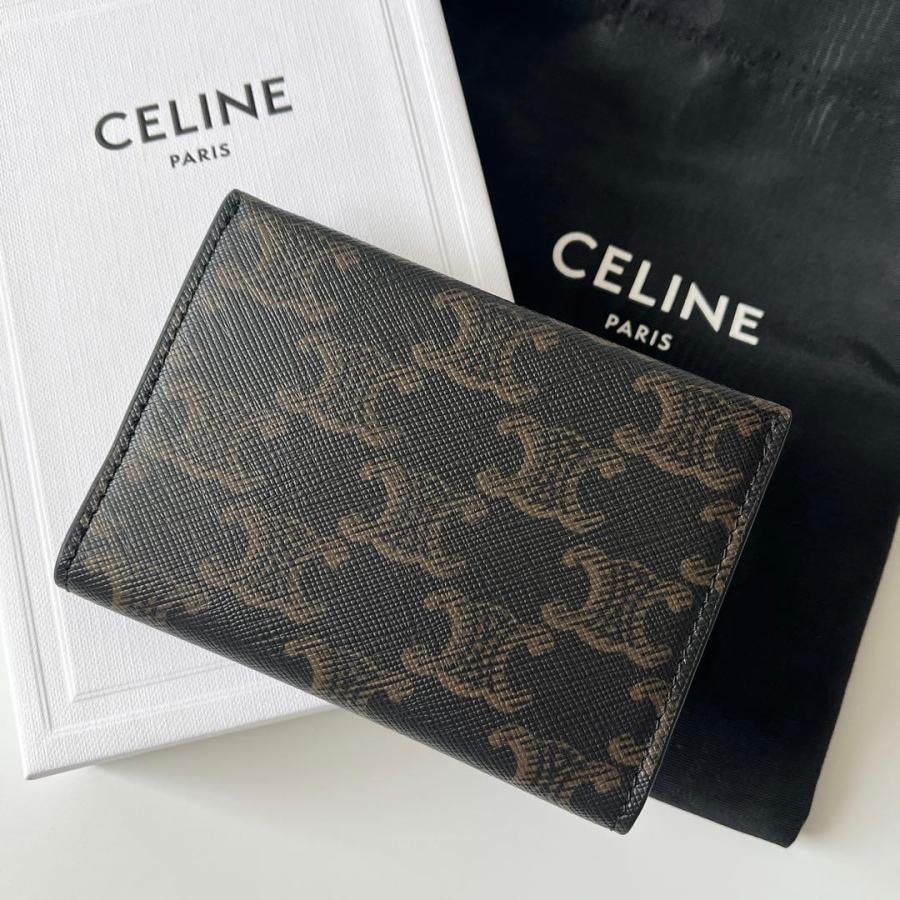 CELINE ブラック ケース　トリオンフキャンバス CELINE（セリーヌ） カードケース トリオンフキャンバス ブラック