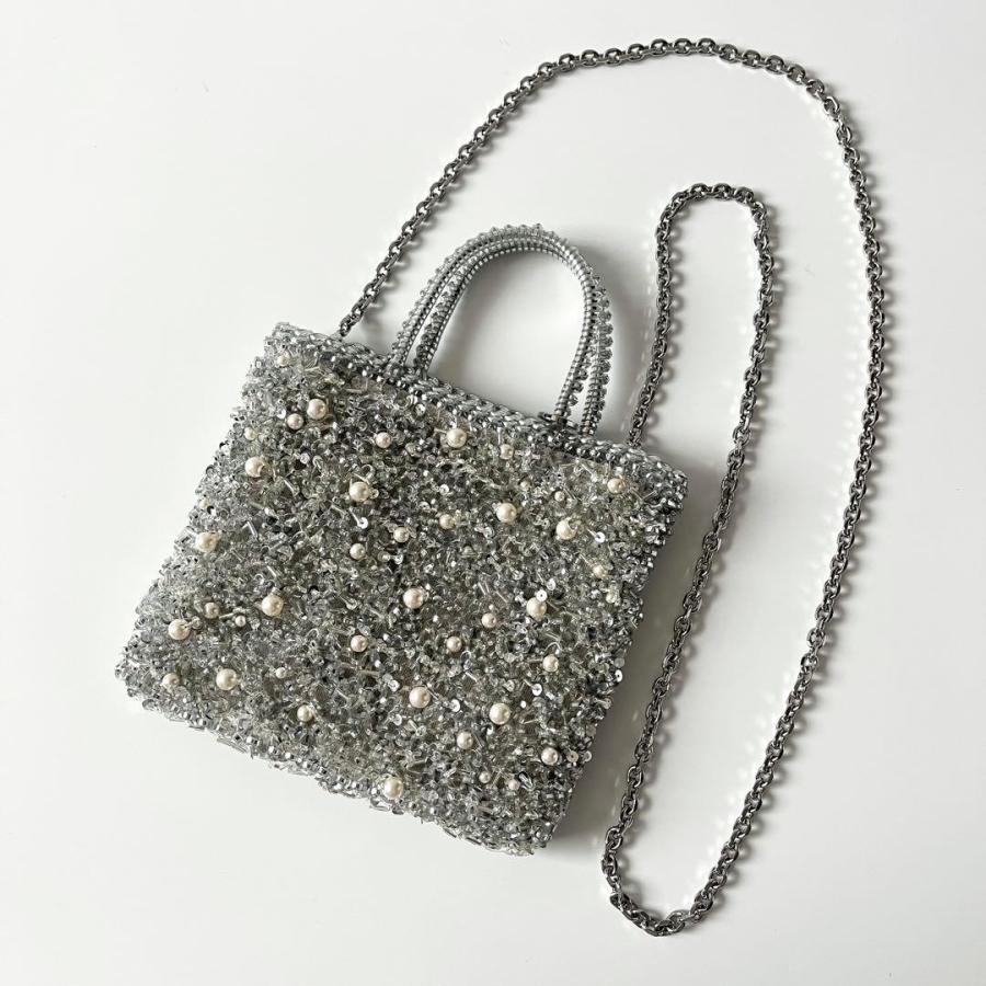 美品★ANTEPRIMA アンテプリマ 2way ハンドバッグ★016 ANTEPRIMA（アンテプリマ） 2way ペルラ グリッター スクエア スモール