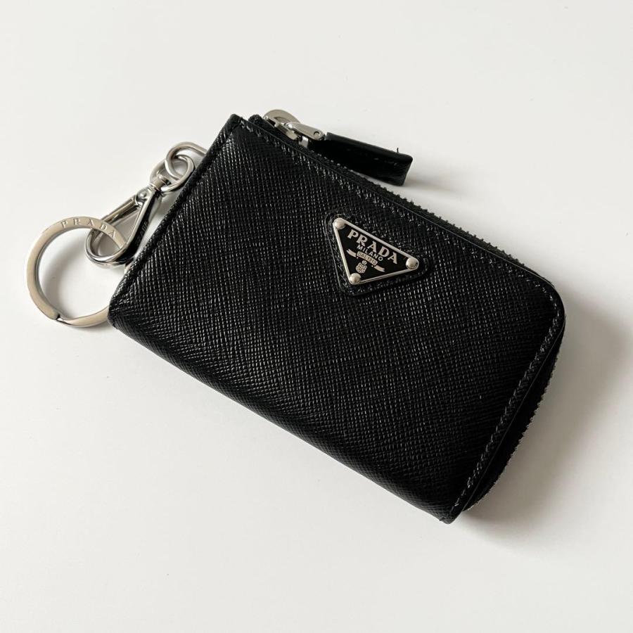 PRADAプラダサフィアーノレザー革バッグ型小物小銭入チャームキーホルダーリング PRADA（プラダ） サフィアーノレザー ミニポーチ キーチェーン